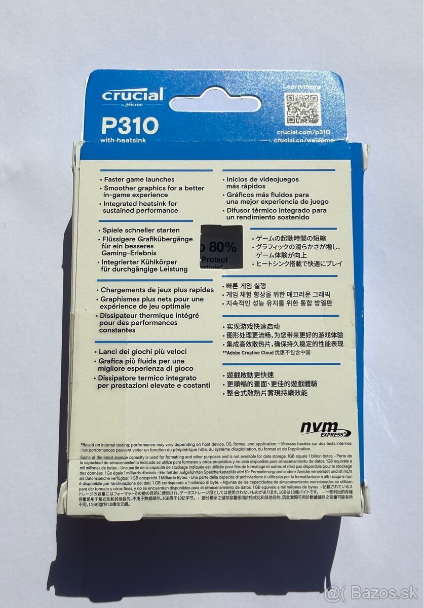 Crucial P310 1 TB with heatsink - 2