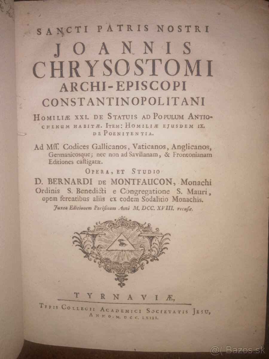 Kniha z Trnavy 1763 Veľmi vzácny kus - 2