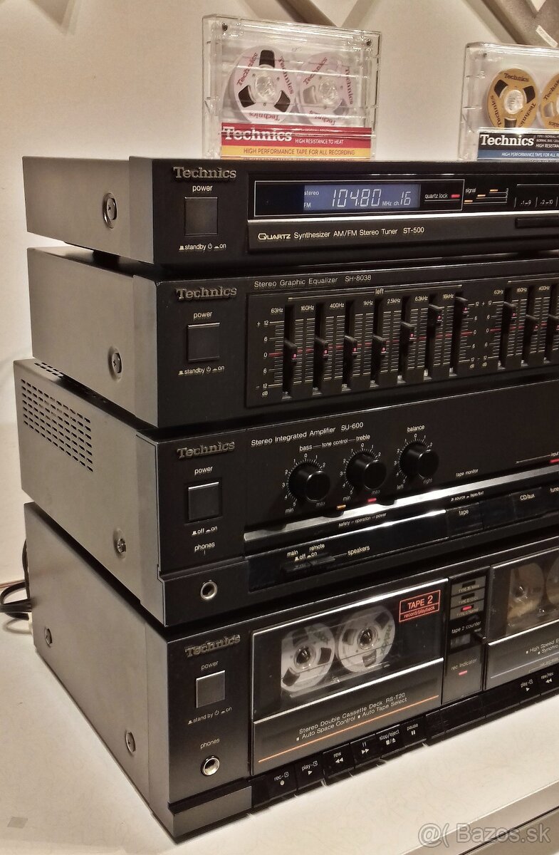 Zostava TECHNICS tuner, equalizer, zosilnovac, 2-deck = A03 - 2