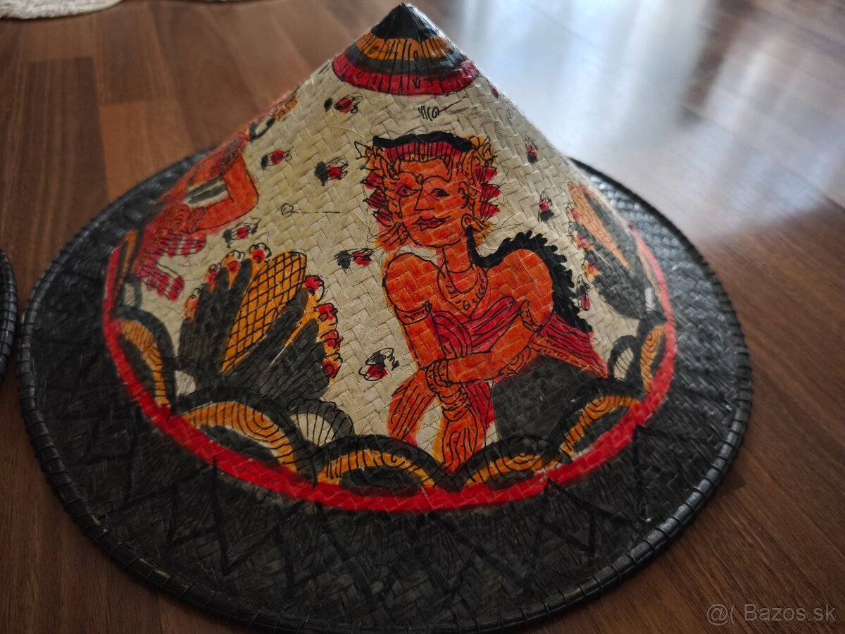 Bali ázijské slamené klobúky - 2