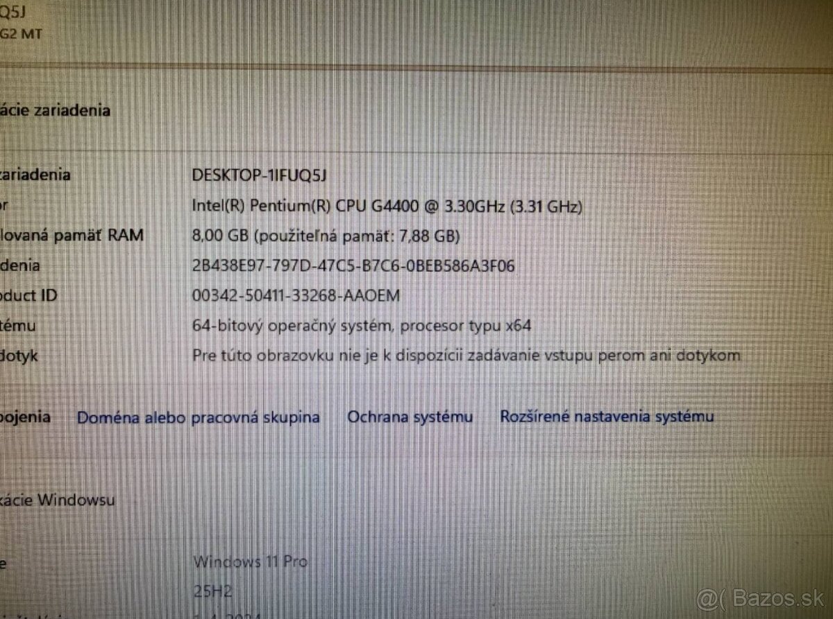 Počítač Pentium G4400 / GTX 750 Ti / 8GB / SSD + HDD - 2