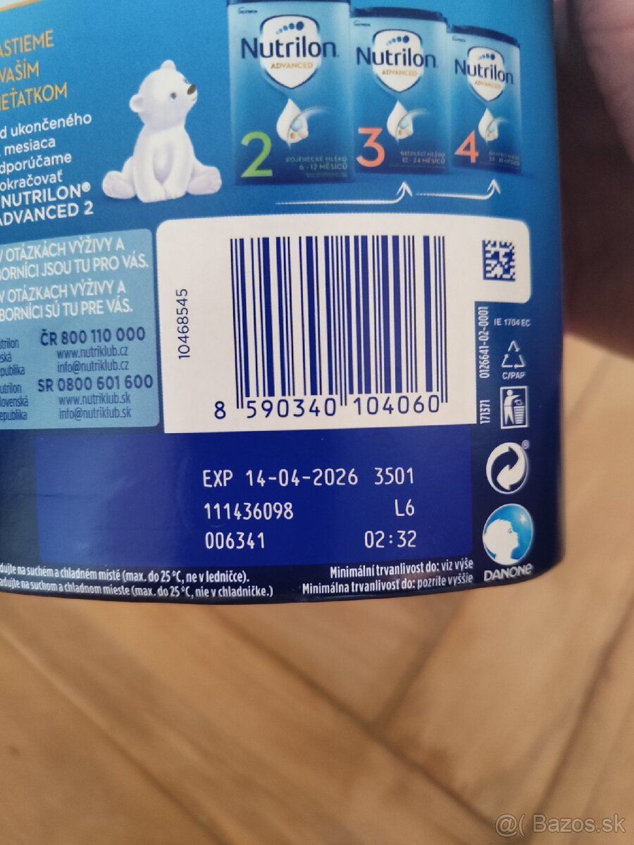 Darujem Nutrilon 1 - 2