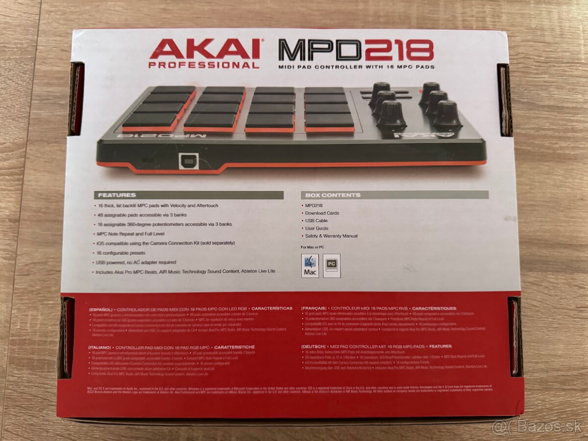 AKAI MPD 218 - USB/MIDI ovládač - 2