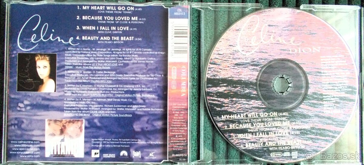 Predám CD súvisiace s filmom TITANIC - 2