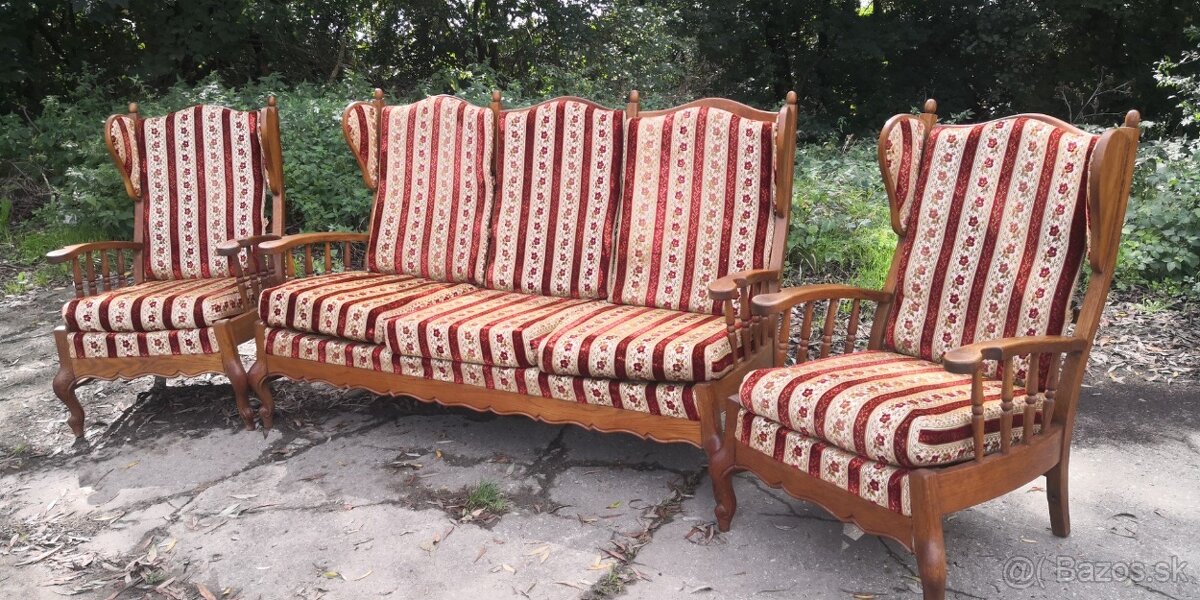 Starožitná sedacia súprava 3+1+1 - 2