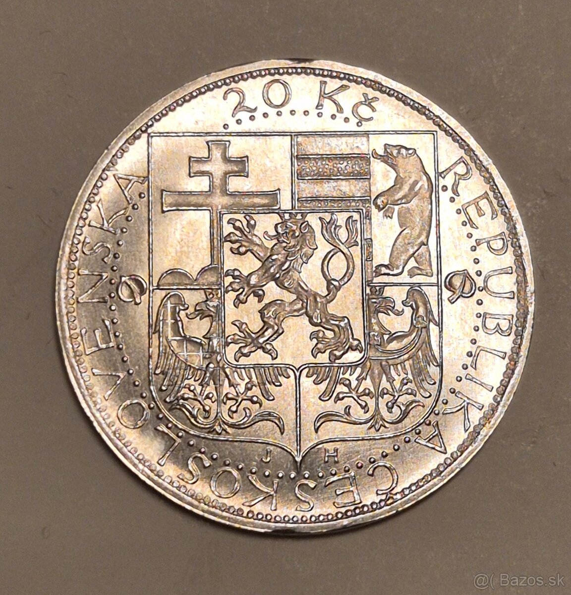 20 Kč 1937, T.G.Masaryk, ČSR - 2