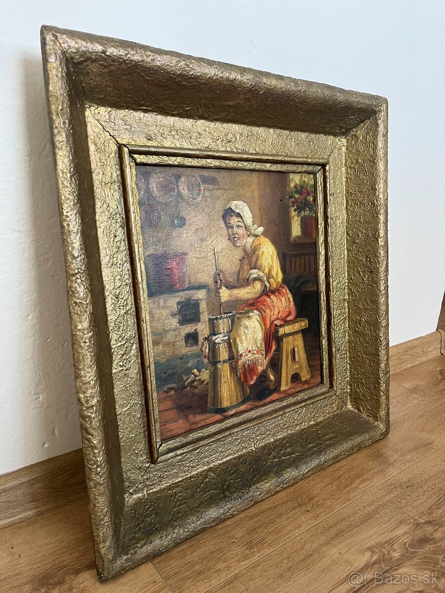 Predám starožitnú olejomaľbu - 2