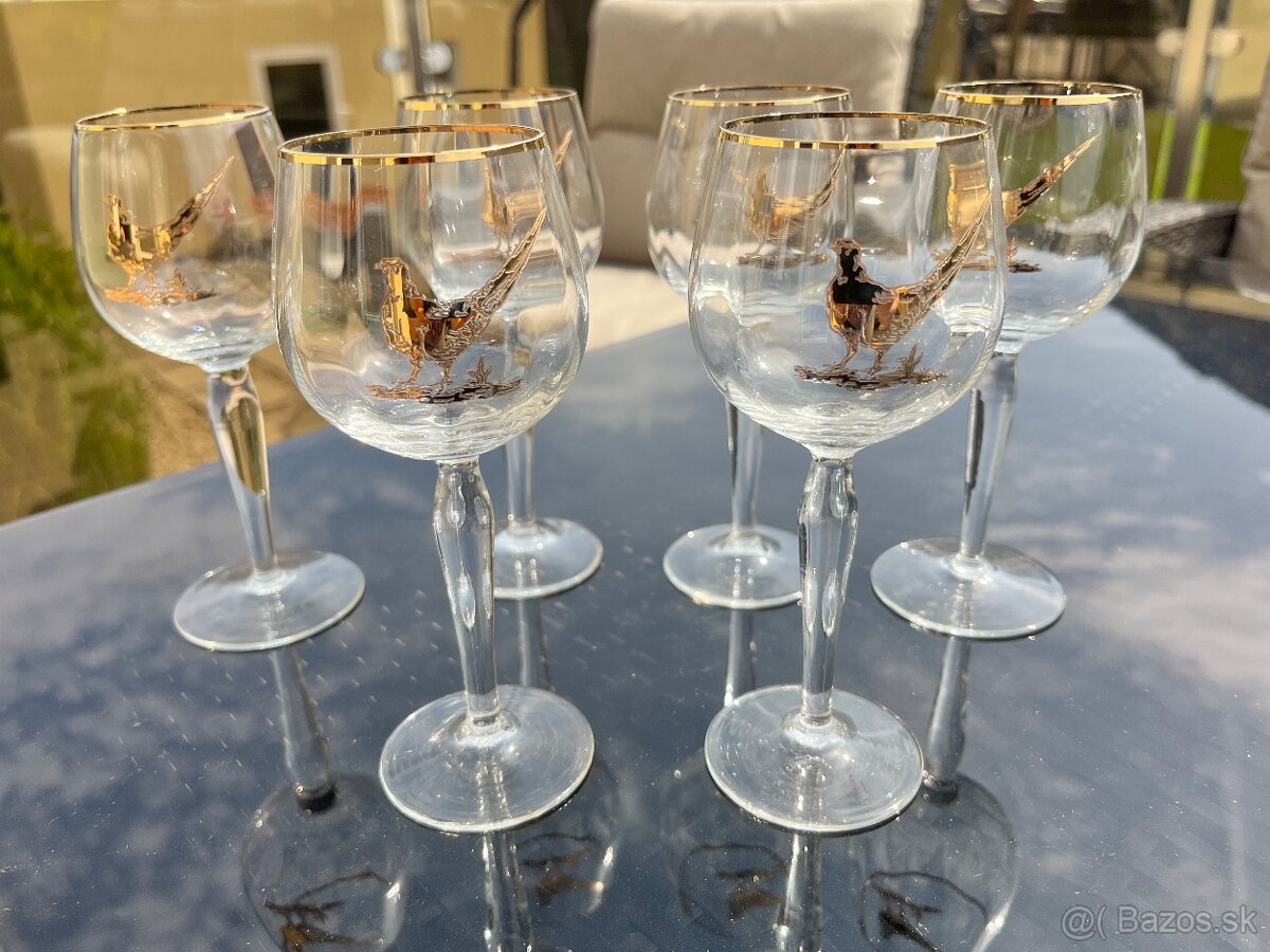 Sada pohárov retro “bažant” - 2