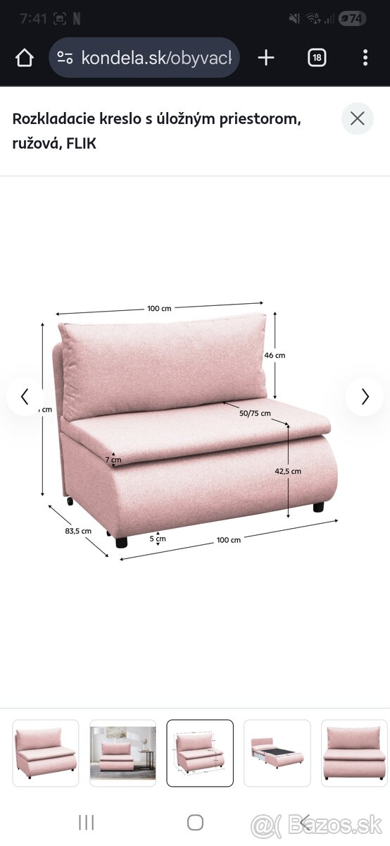 Rozkladacie kreslo Flik - 2