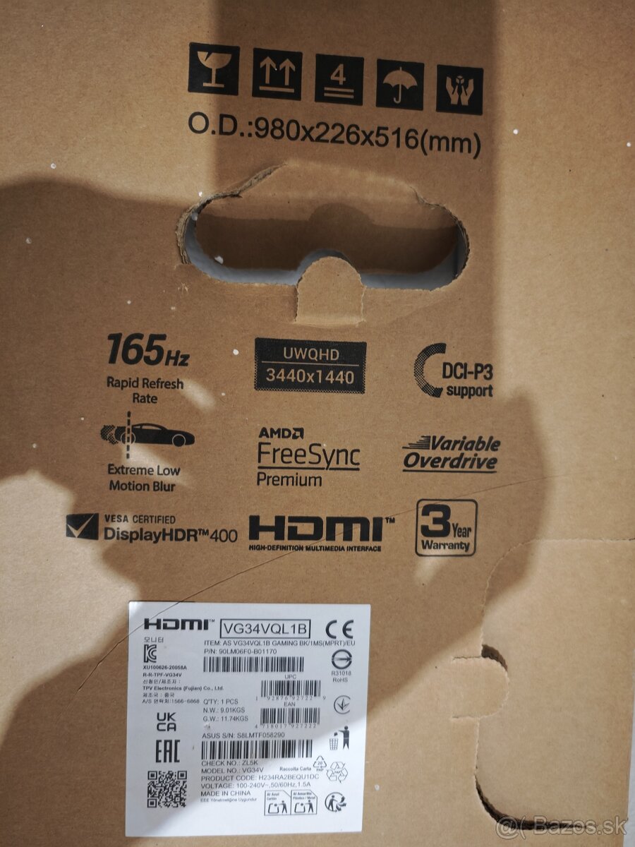 34" ASUS TUF VG34VQL1B - 2