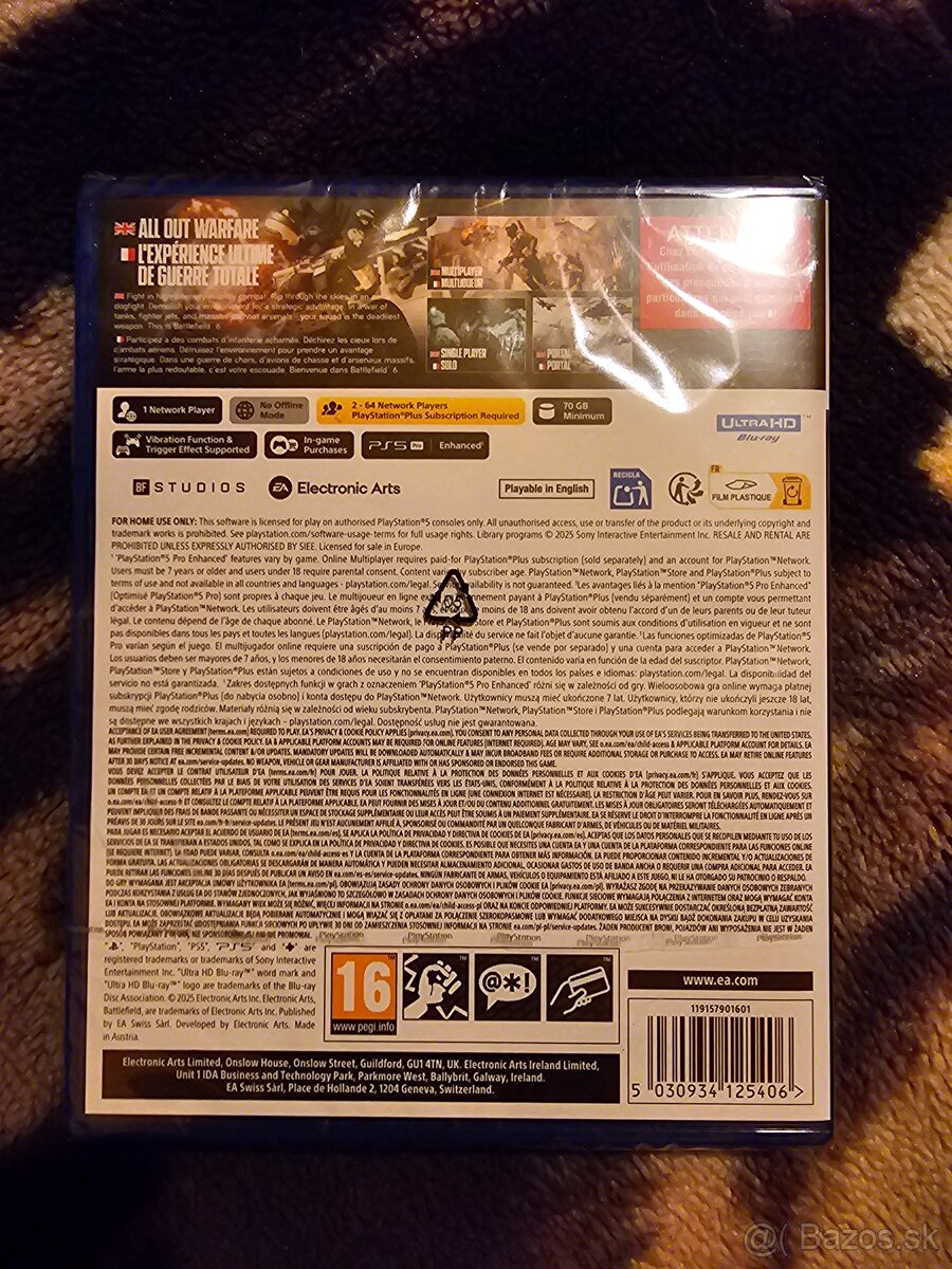 Predám nový zabalený Battlefield 6 PS5 - 2