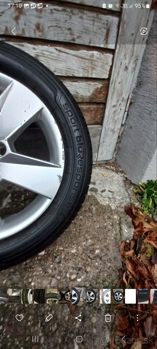 Predam Dunlop 205/55 R16 letné s diskami - 2