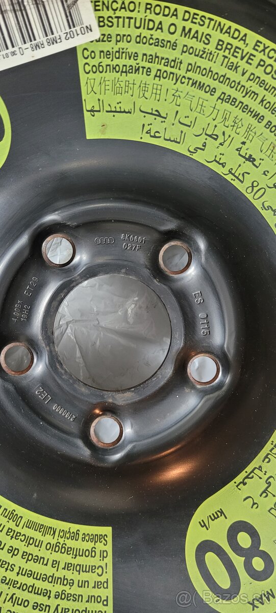 Rezervne dojazdove koleso na audi. - 2