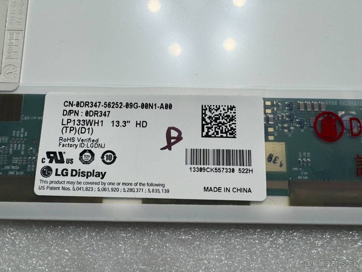 Predám obrazovku do notebooku 13,3" LED display 40pin B. - 2