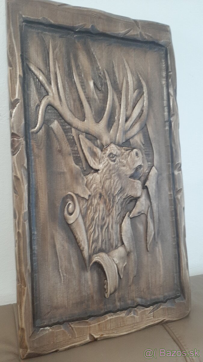 Drevený obraz Poľovnicke motivy 40×70cm,hr.4cm - 2