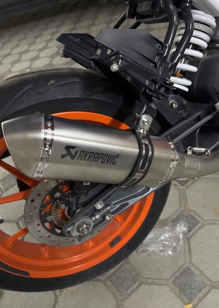 Nový Športový Ladený univerzálny moto výfuk + DB Killer - 2