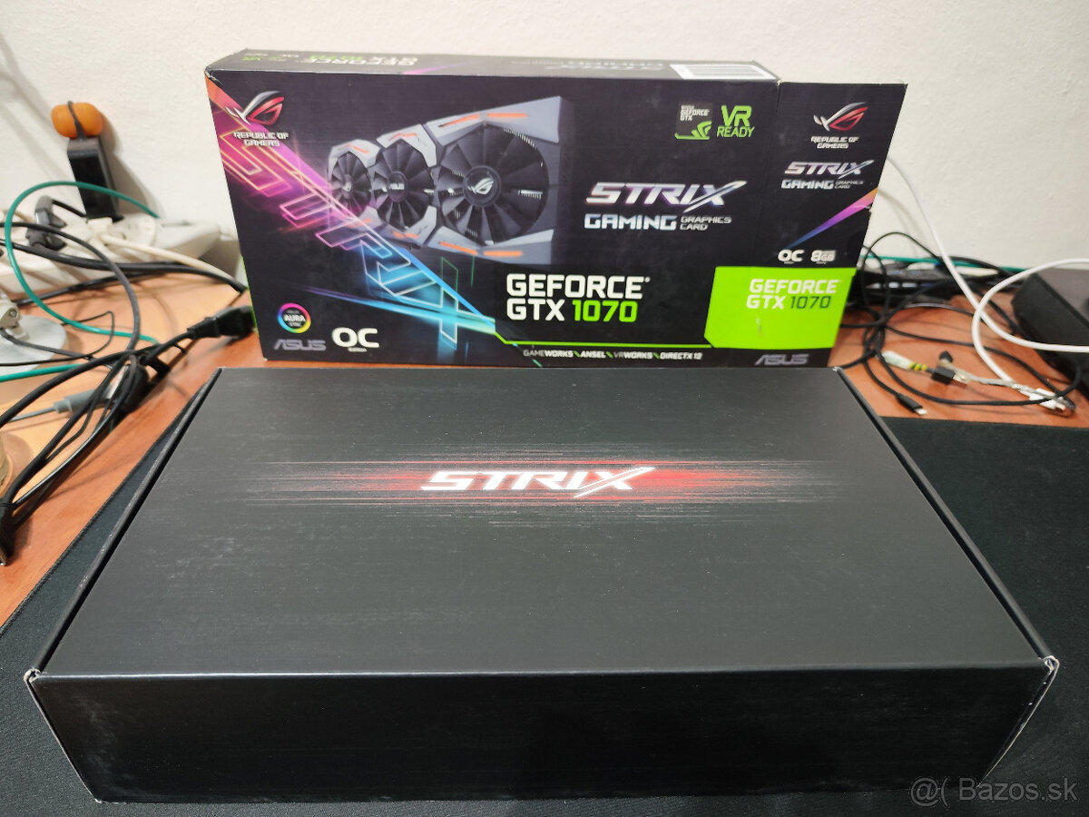 Predám grafiku ASUS ROG STRIX GTX1070 8GB - 2