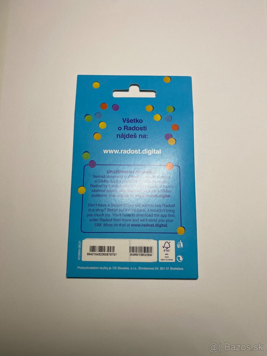 SIM karta Radosť - 2