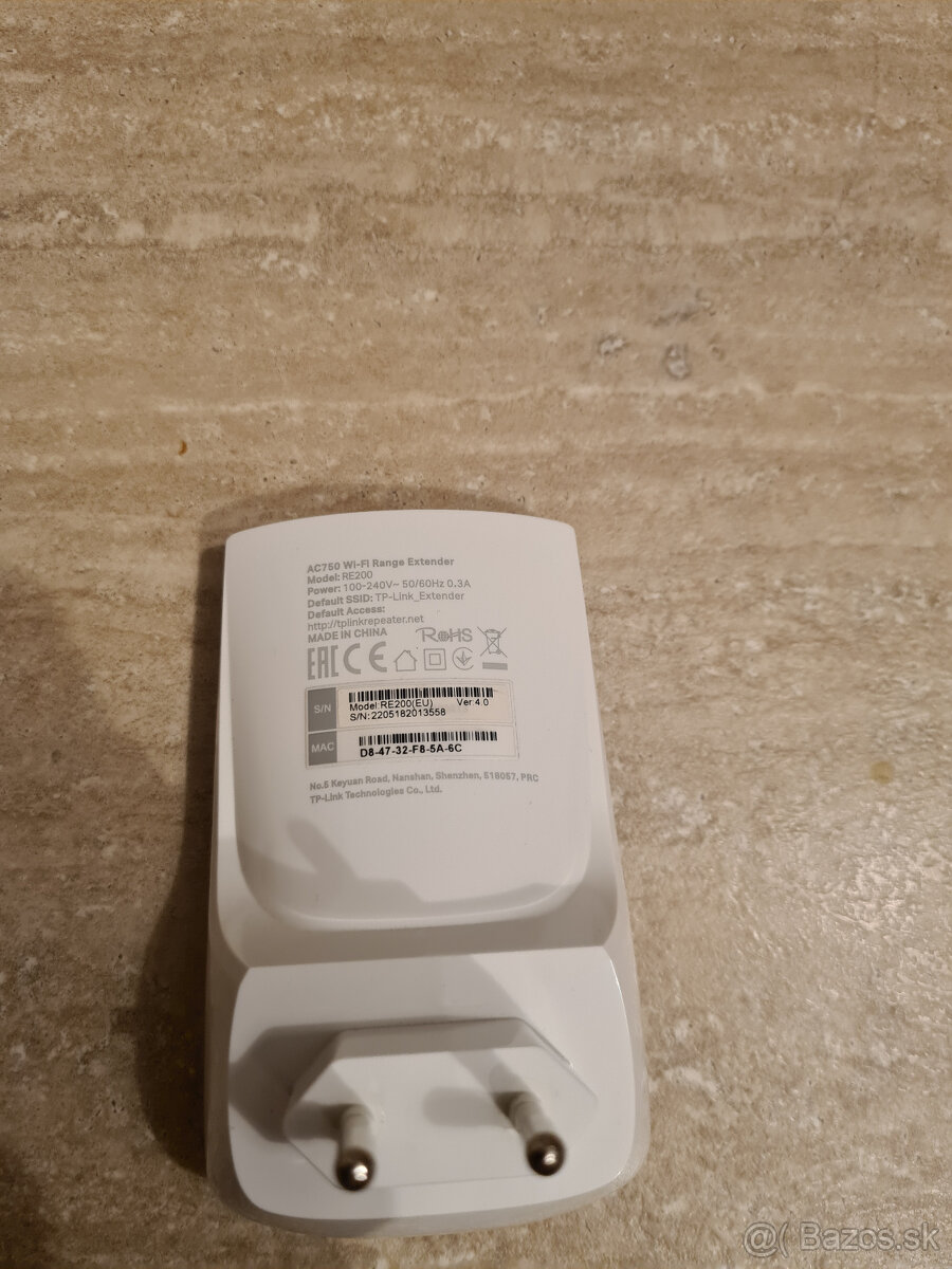 Predám TP-LINK RE200 AC750 Dual Band - 2