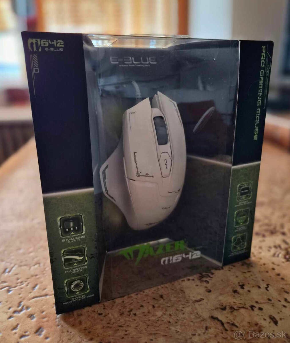 Herná myš E-BLUE MAZER M642 - nová, nepoužitá - 2
