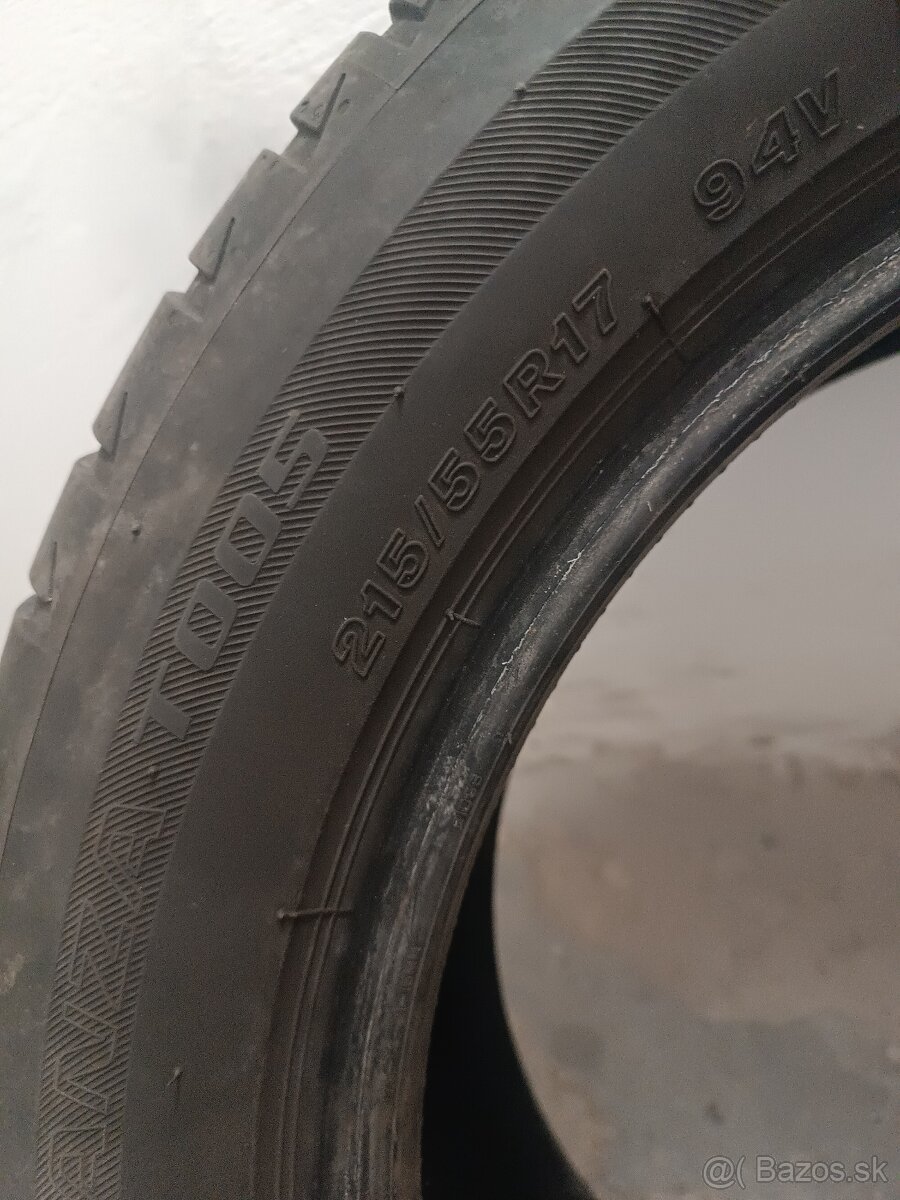 Predám Bridgestone Turanza 215/55R17 - 2