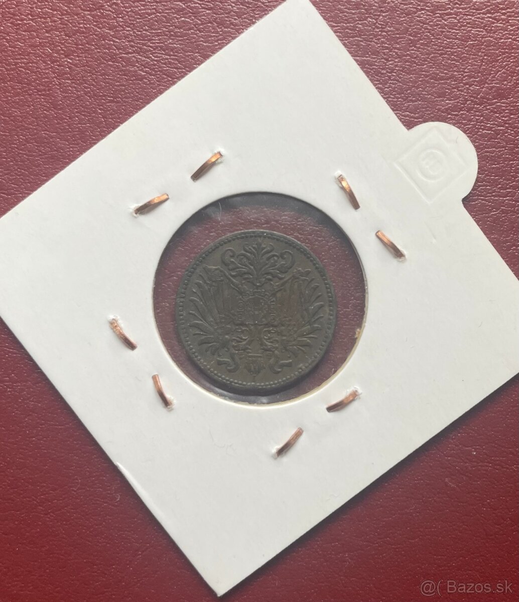 František Josef I. 2 Heller 1897 XF - 2