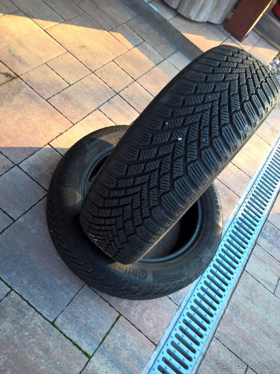 2 ks ZIMNÉ 185/60 R16 86H CONTINENTAL 7 mm 2020 LEN 15-€/kus - 2