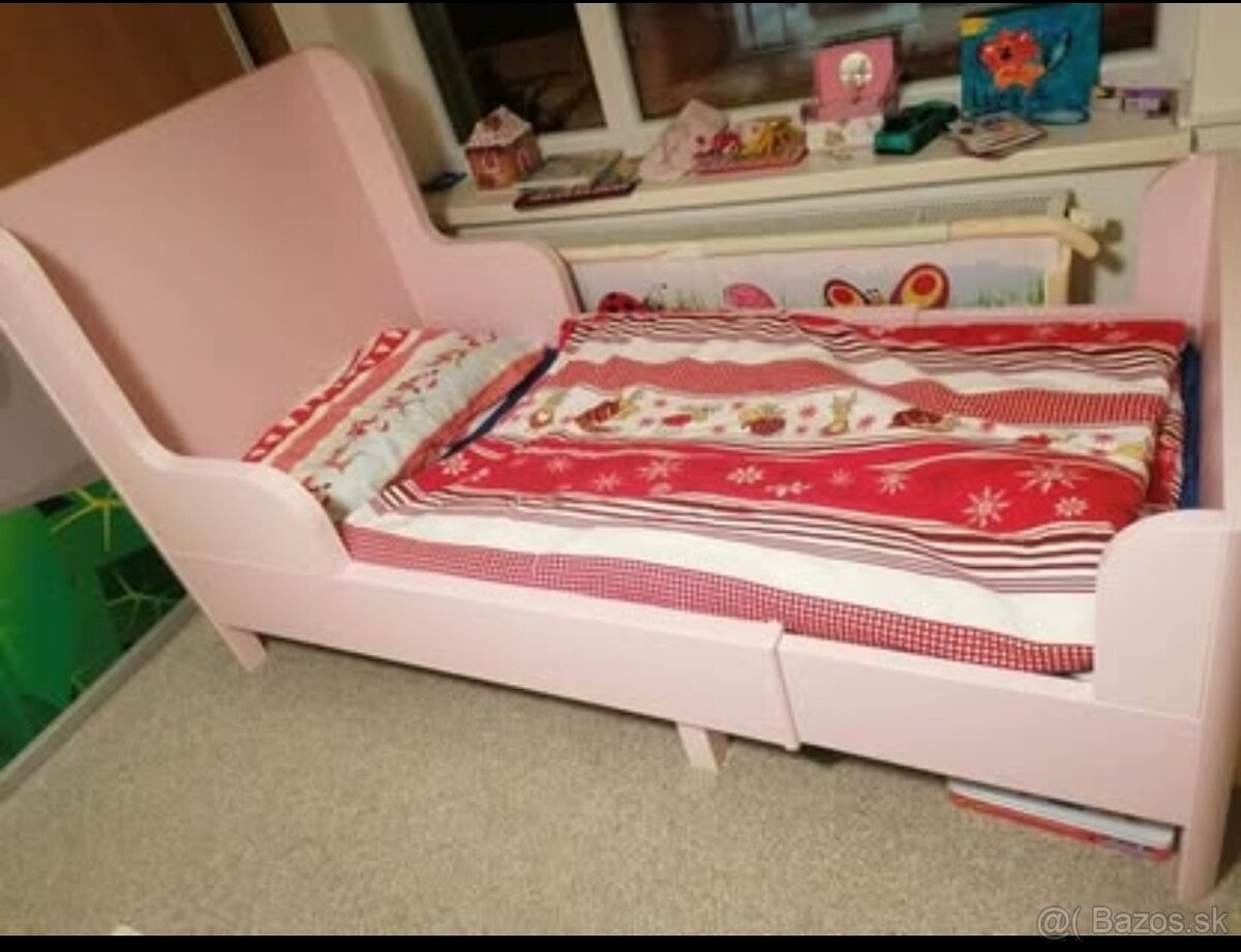Detská rastúca posteľ IKEA ružová - 2