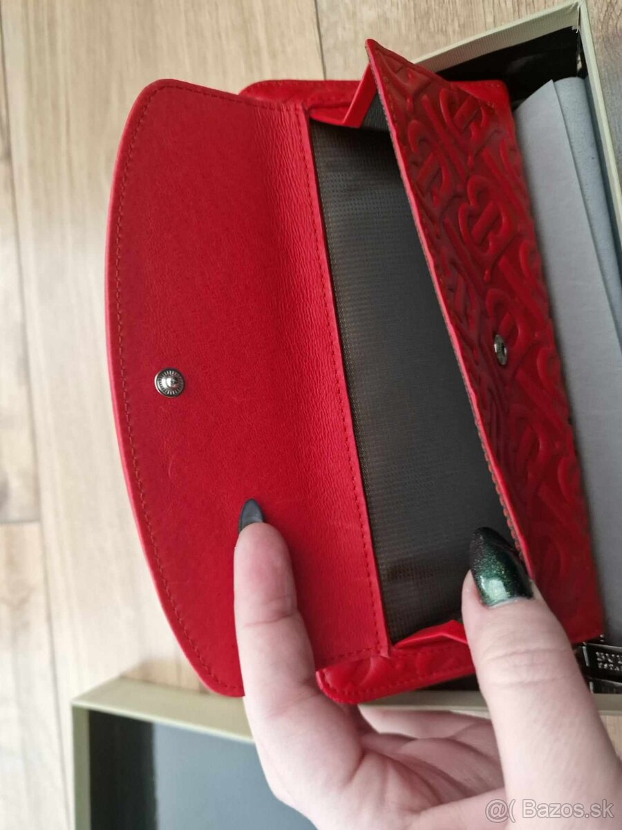 Nová kožená peňaženka Burberry červena - 2