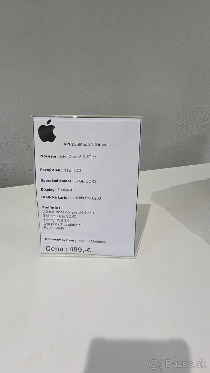 Cenovka plastová veľká 15x21cm PVC - 2