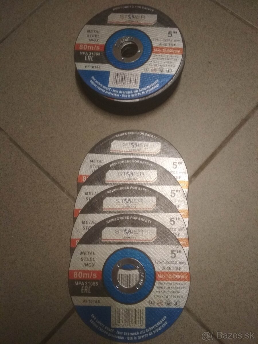 rezné kotúče 125 mm , 230mm - nové - 2