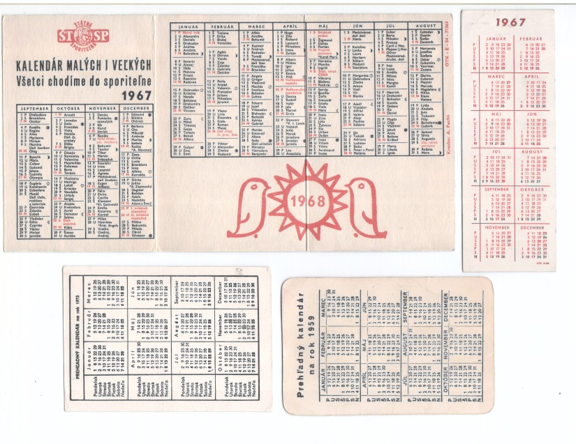 Staré vreckové kalendáriky - 2