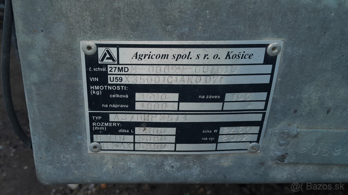 Prívesný vozík AGRICOM - 2