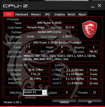 AMD Ryzen 5 2600X - 2