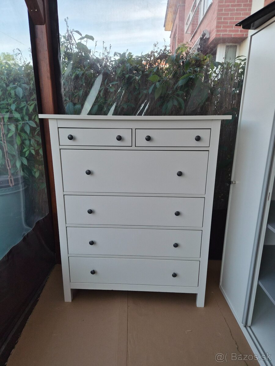 Komoda Hemnes, IKEA, biela - 2