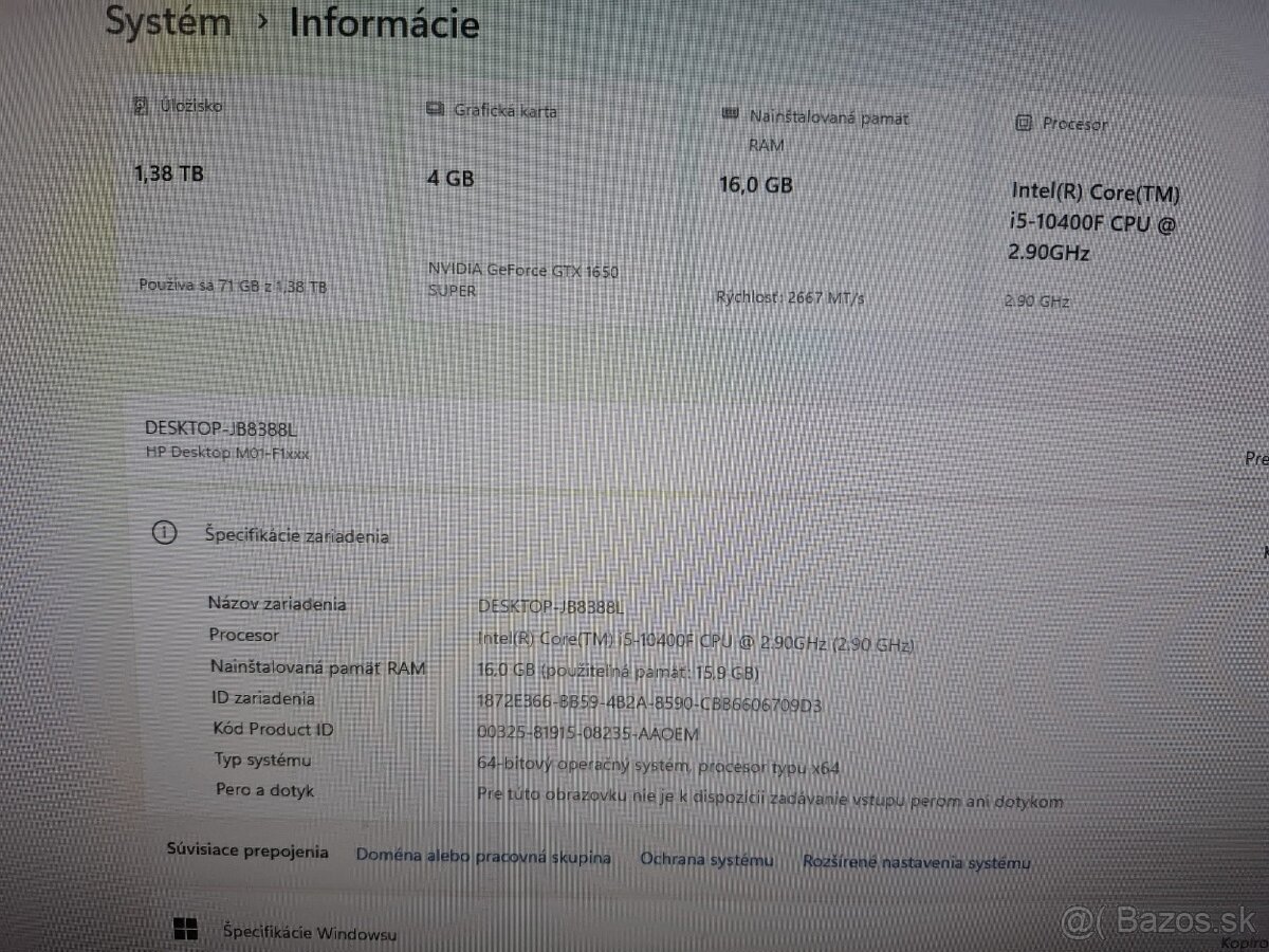Predám starší herný počítač od HP - 2