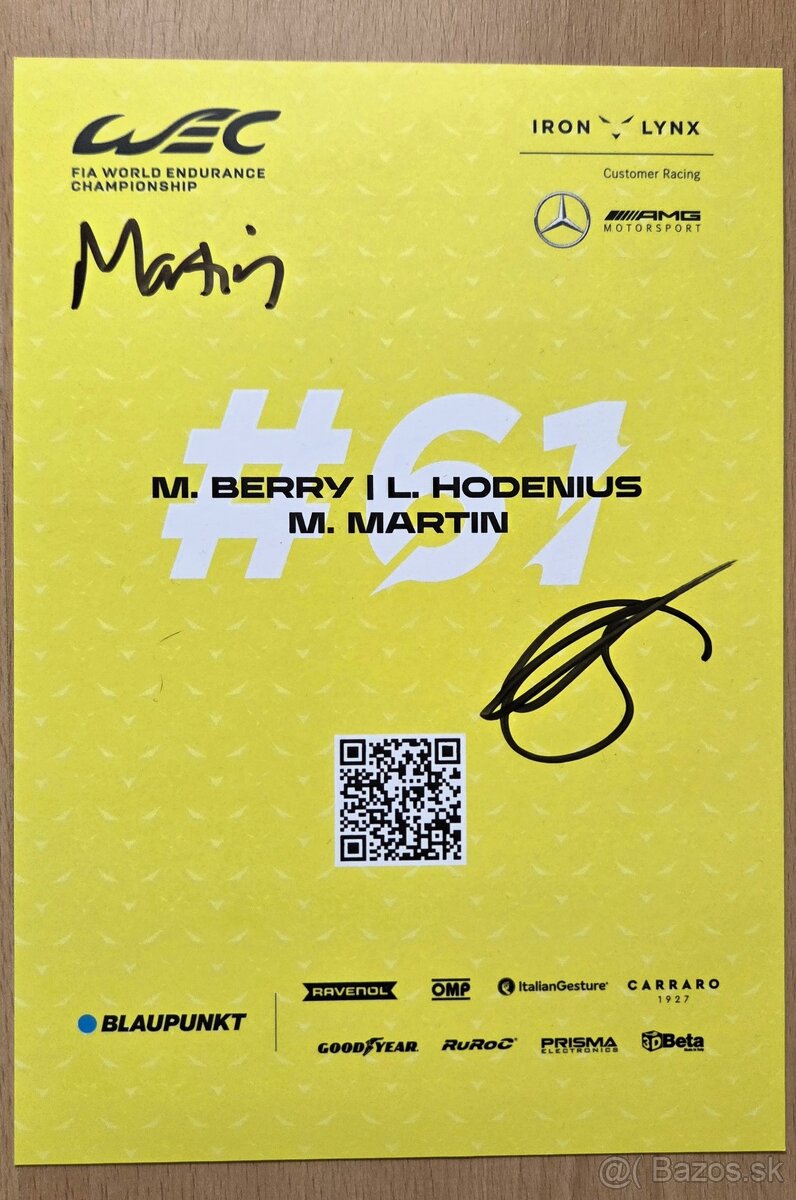 Iron Lynx Mercedes AMG originální autogramy na autogramkartě - 2