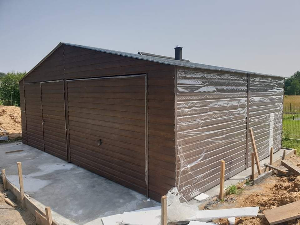 Plechová garáž 7x5 m - 2