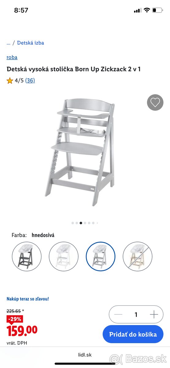 Detska jedalenska rastúca stolicka Roba - 2