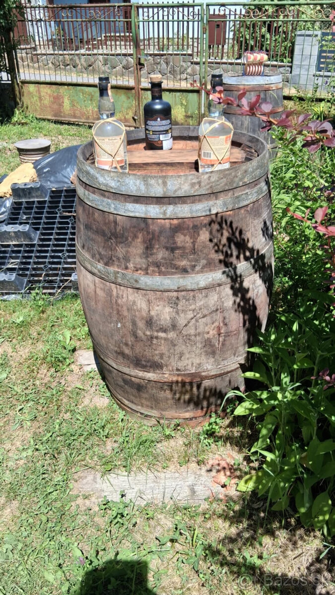 Drevený sud 120 litrový (posledné 2 ks, aj samostatne) - 2