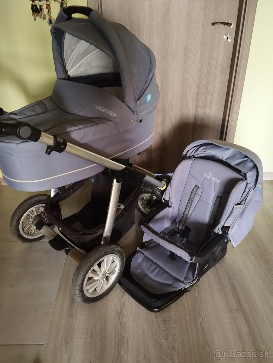 Kočík 2 kombinácia + autosedačka + prebaľ. podložka + fusak - 2