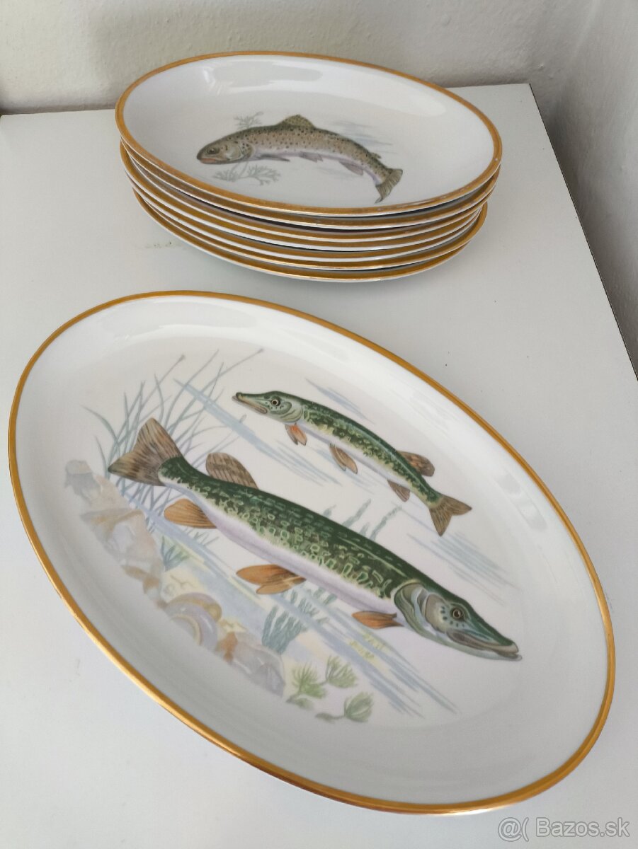 Jedálenský servis • Ryby • porcelán - 2