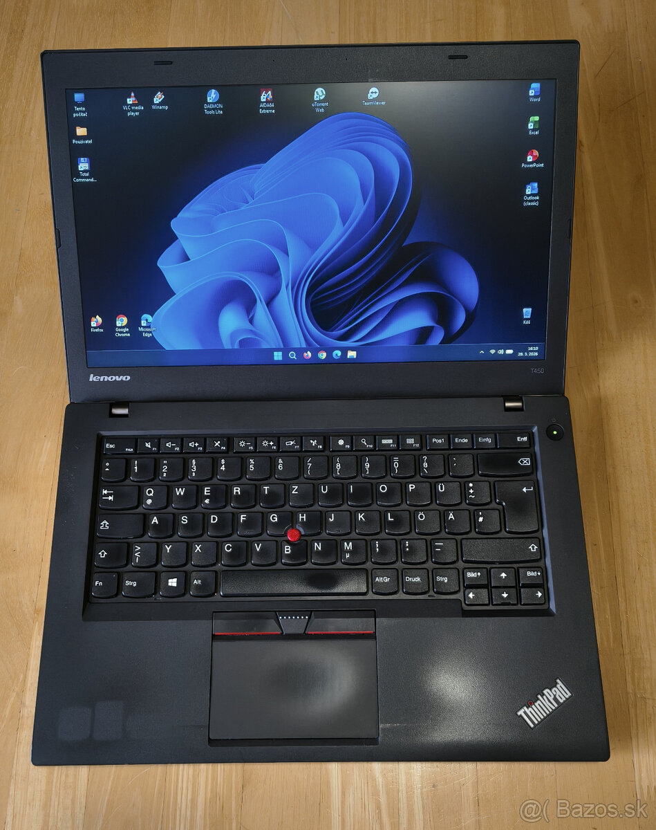 Notebook Lenovo ThinkPad T450 - 14.1" / i5 5300u / 8GB RAM - 2