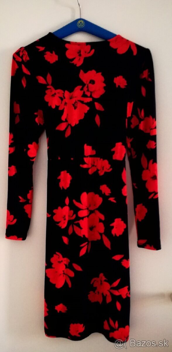 ORSAY červeno-čierne dámske kvetované šaty (NOVÉ) - 2
