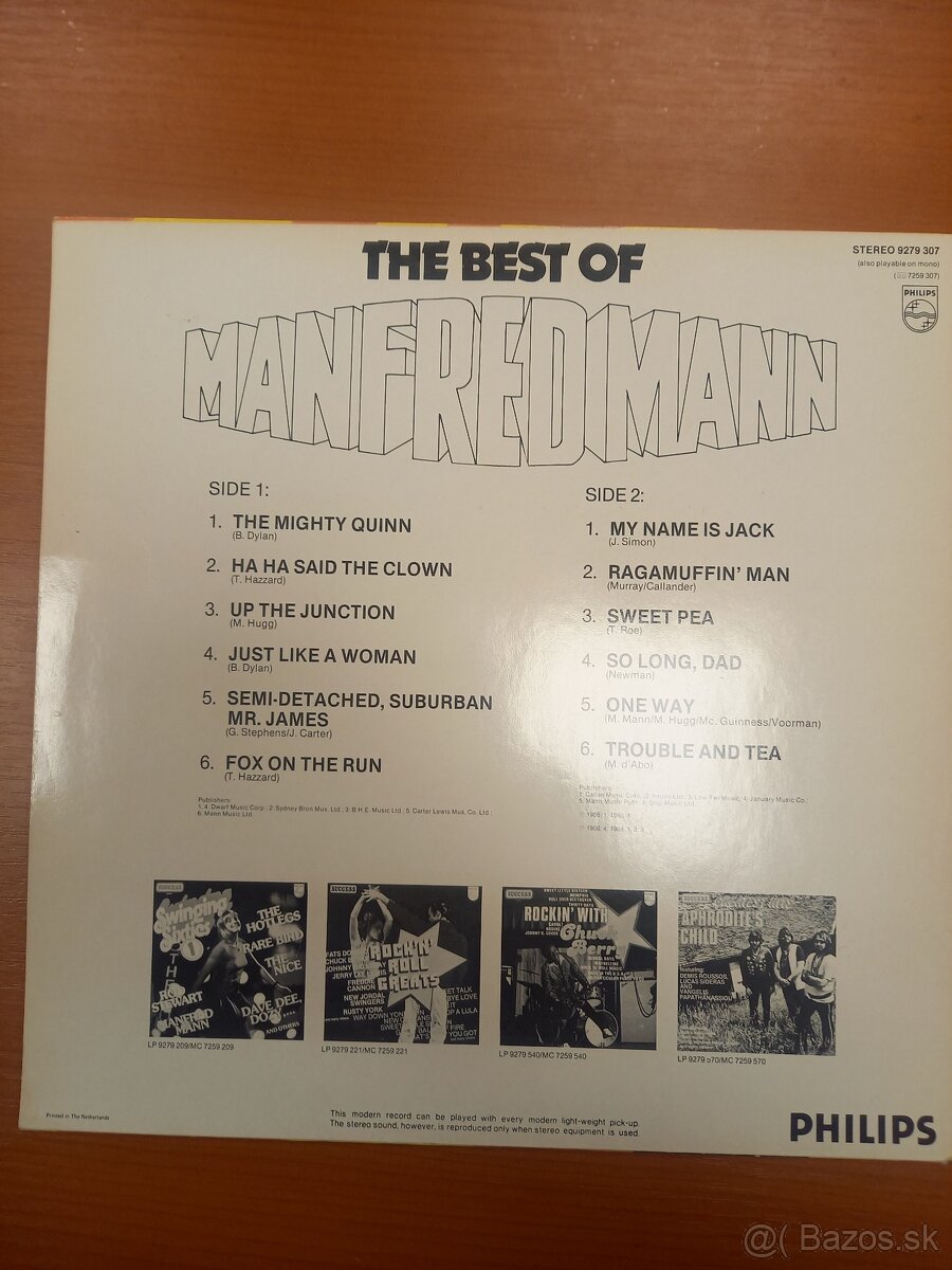 Predám LP Manfred Mann-Best of - 2