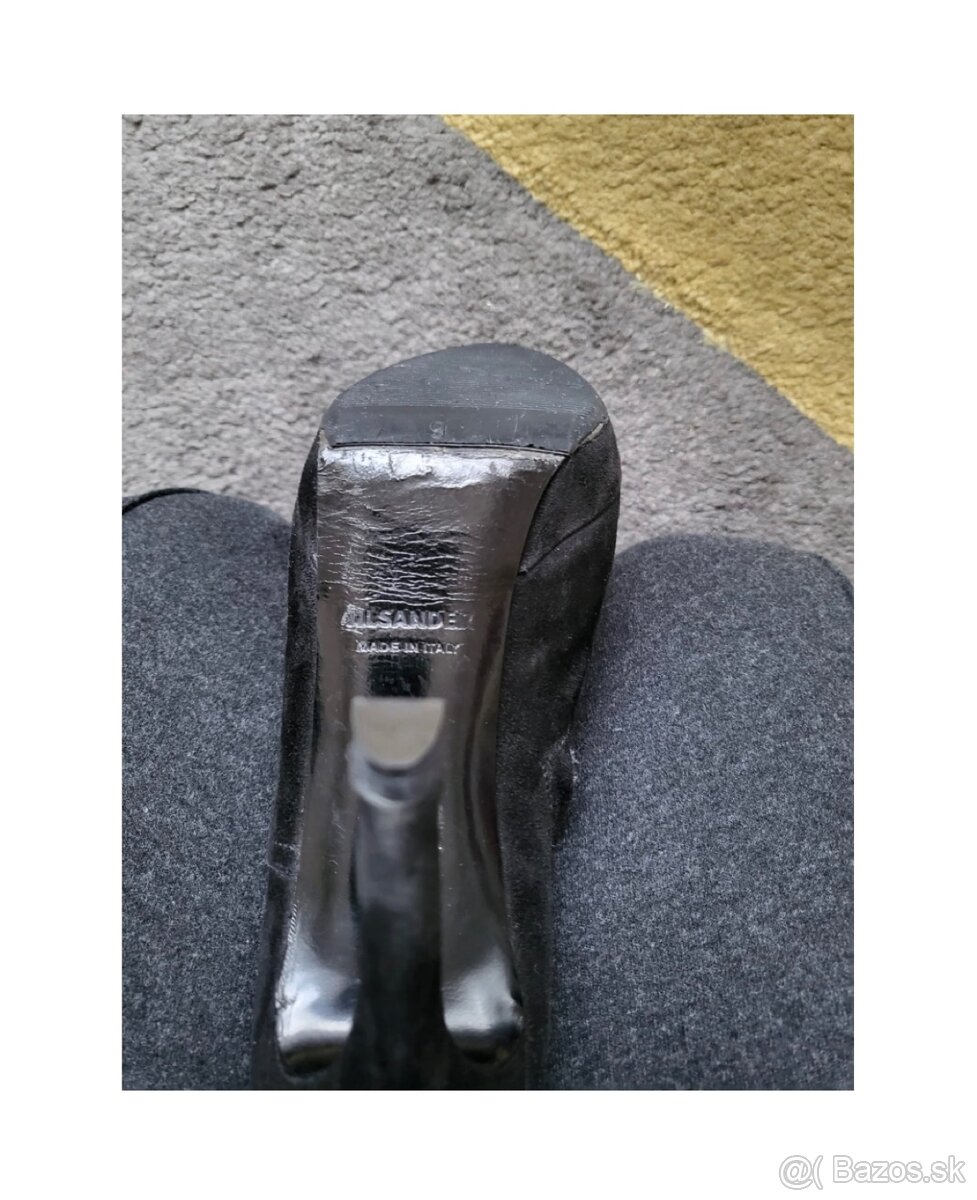 Kožené čierne Jil Sander čižmy - 2