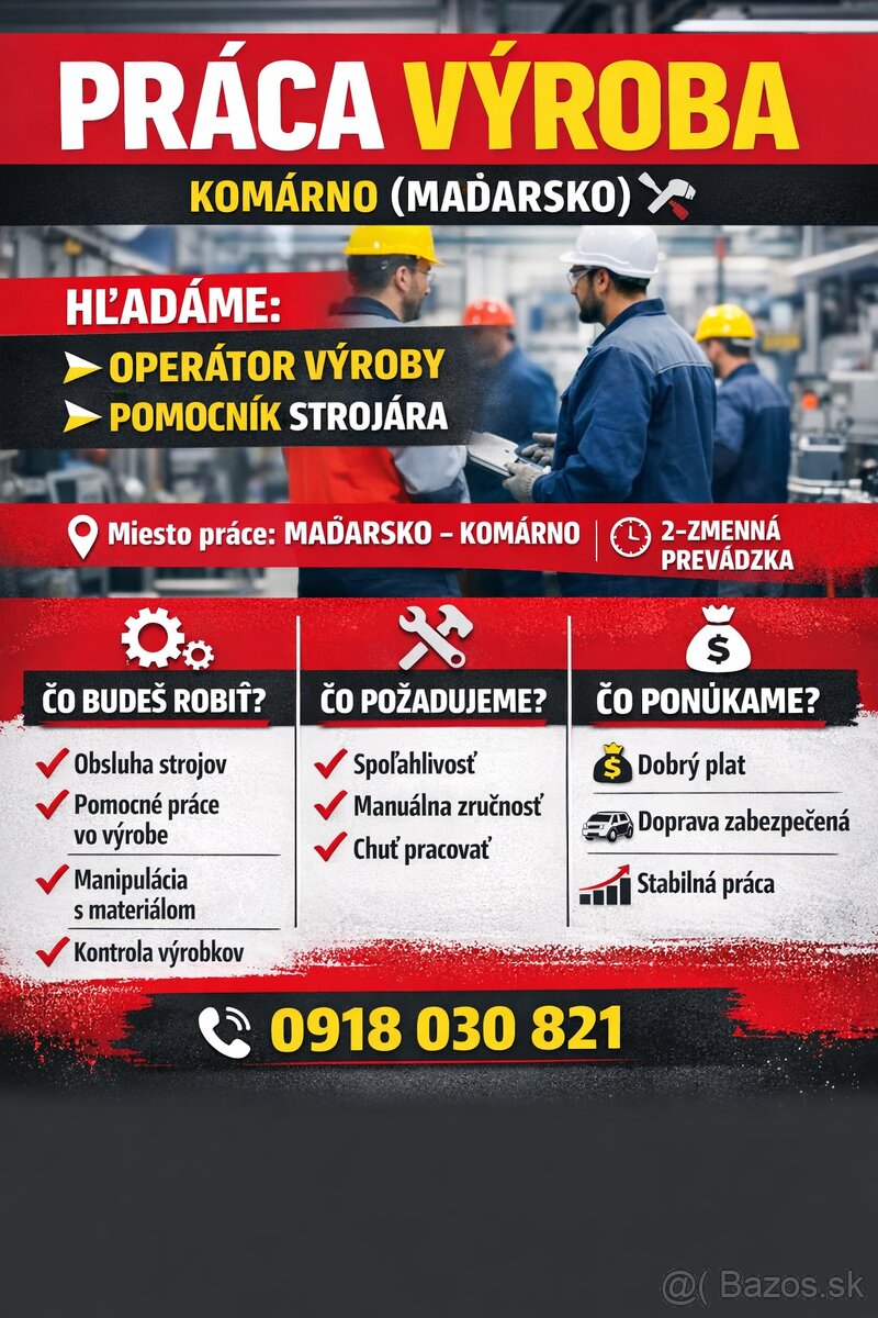 🔧 HĽADÁME NOVÝCH KOLEGOV DO VÝROBY 🔧 - 2