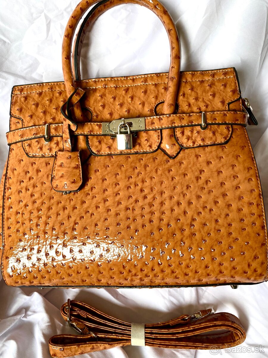 Laková hnedá kabelka - 2