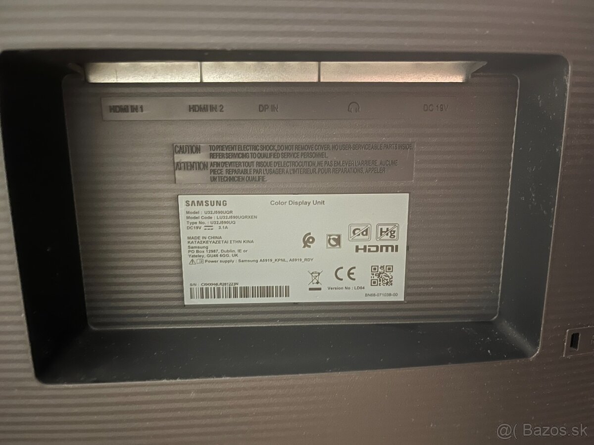 Samsung monitor , 32", 4K - 2