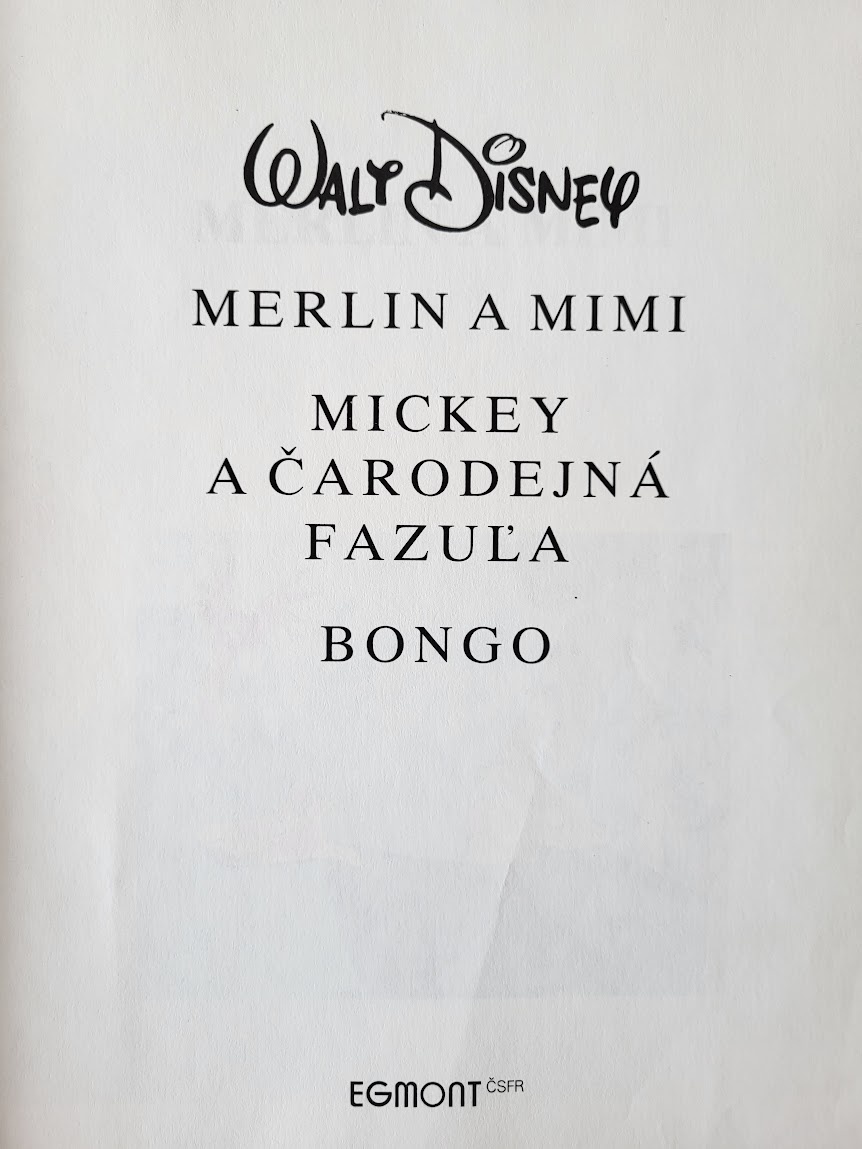 Walt Disney 3v1 - Mickey a čarodejná fazuľa, Bongo, Merlin a - 2